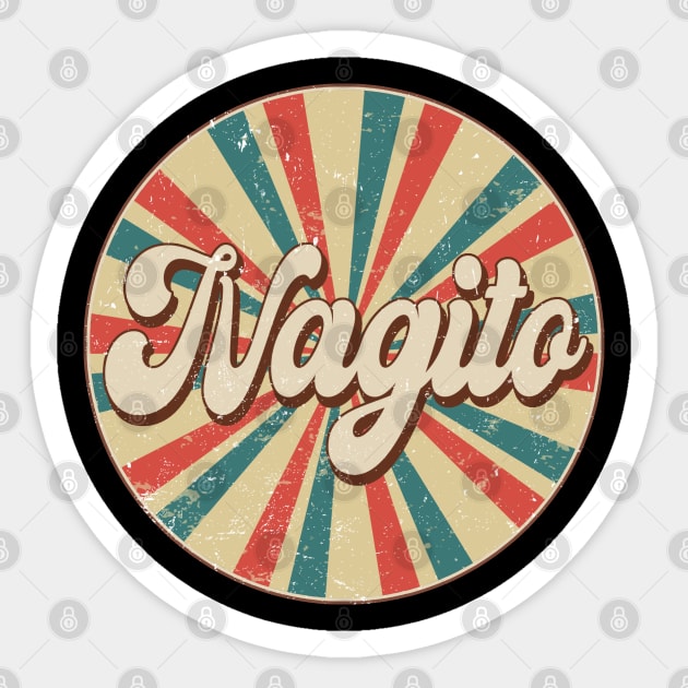 Circle Design Nagito Proud Name Birthday Anime Sticker by Amir Dorsman Tribal